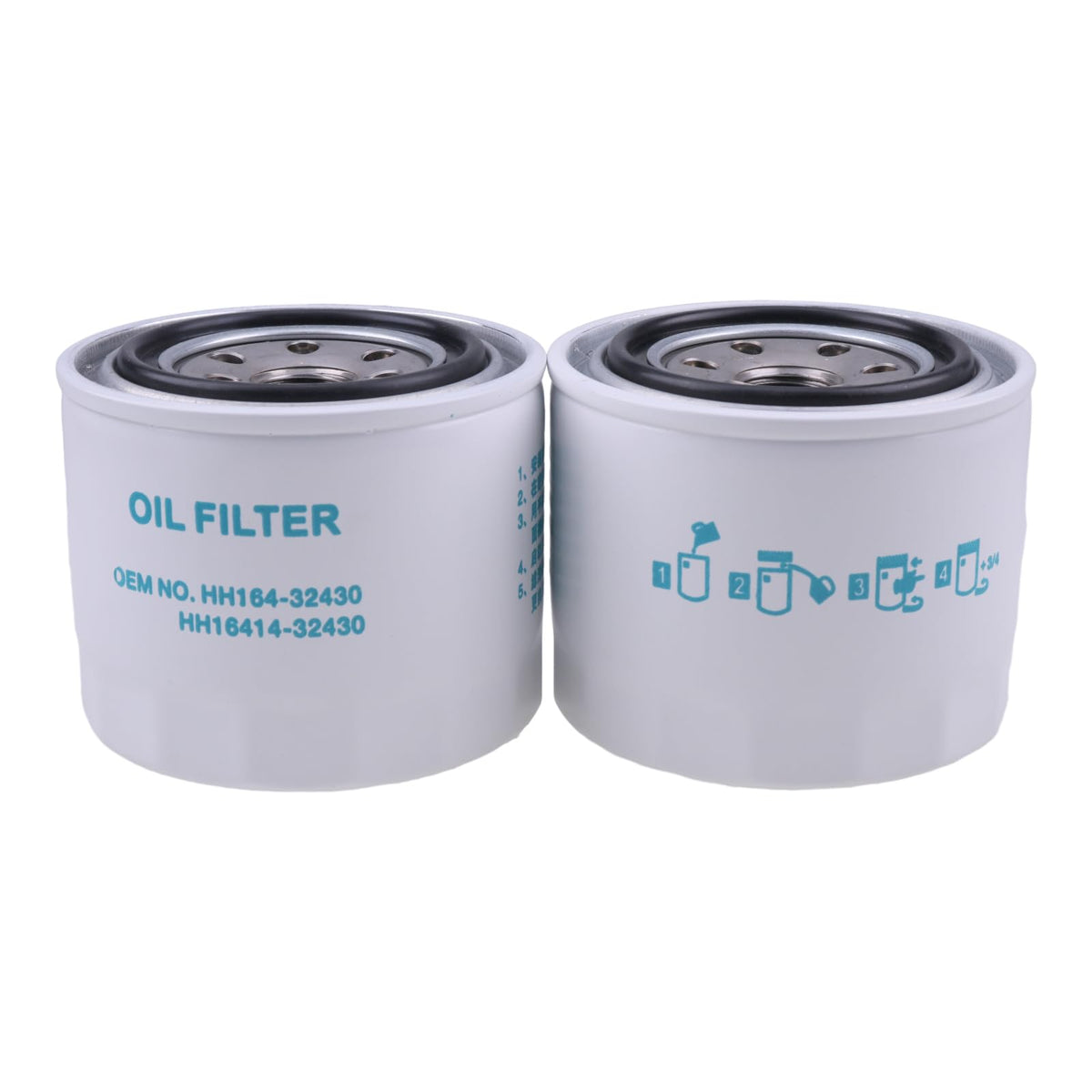 IEQFUE front view of boxed 2-pack filter, shows model and convenience