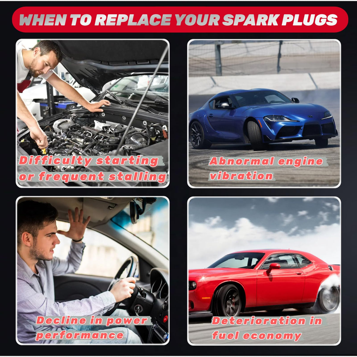 IFATRUNK spark plug being installed in garage scene showing practical use
