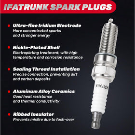 IFATRUNK spark plug next to ruler showing accurate size and scale for fitment