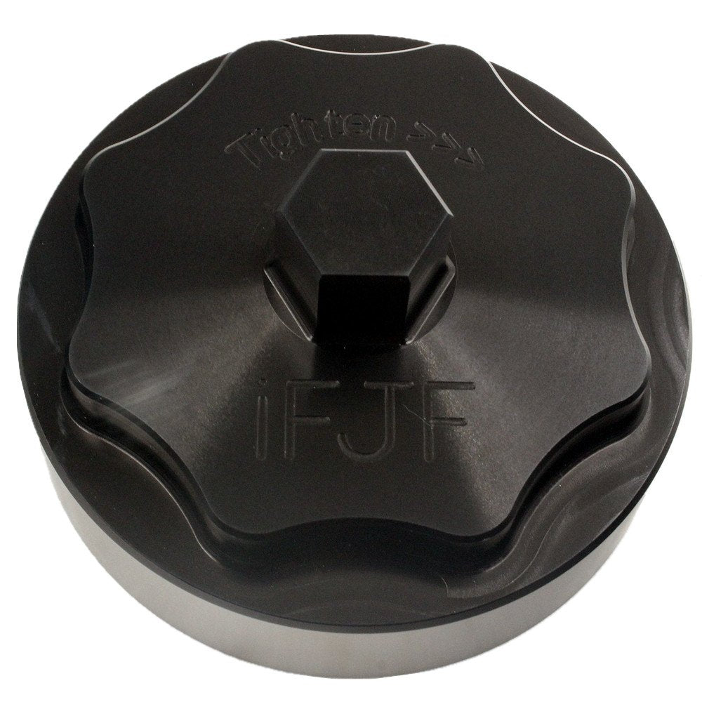 iFJF front view of fuel filter cap showing fit and durable construction