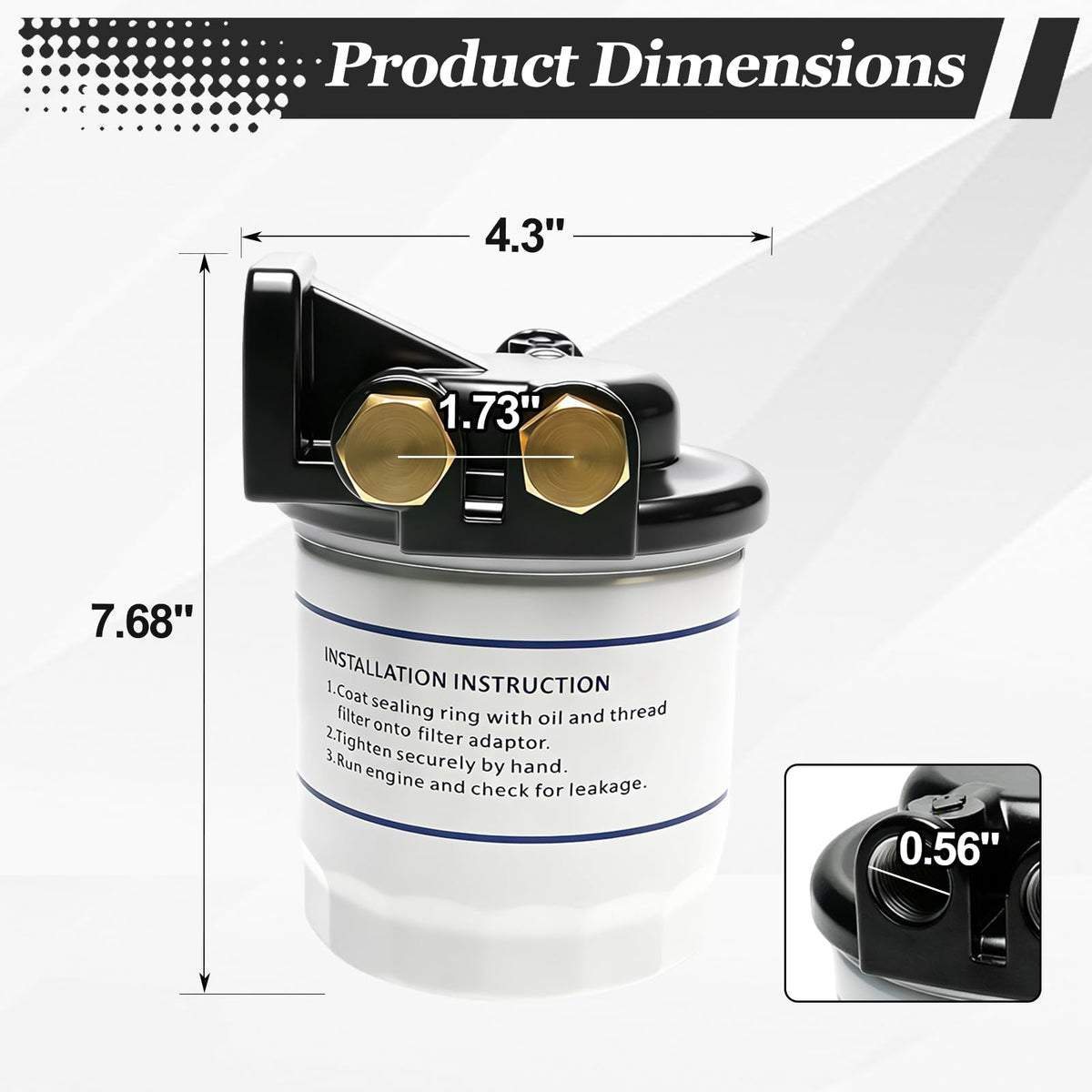 iFJF close-up of label showing part compatibility and installation info