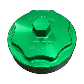 iFJF front view of aluminum cap showing fit and durable finish