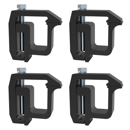 iFJF front view of four black clamps showing compact durable design and secure fit