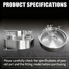 iFJF fuel filter cap side detail highlighting CNC-machined precision and fit