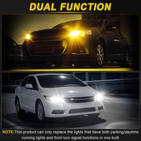iFunyLED amber turn signal lit for clear visibility benefit