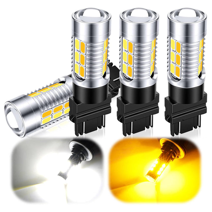 iFunyLED front packaging showing pack of four bulbs and benefits