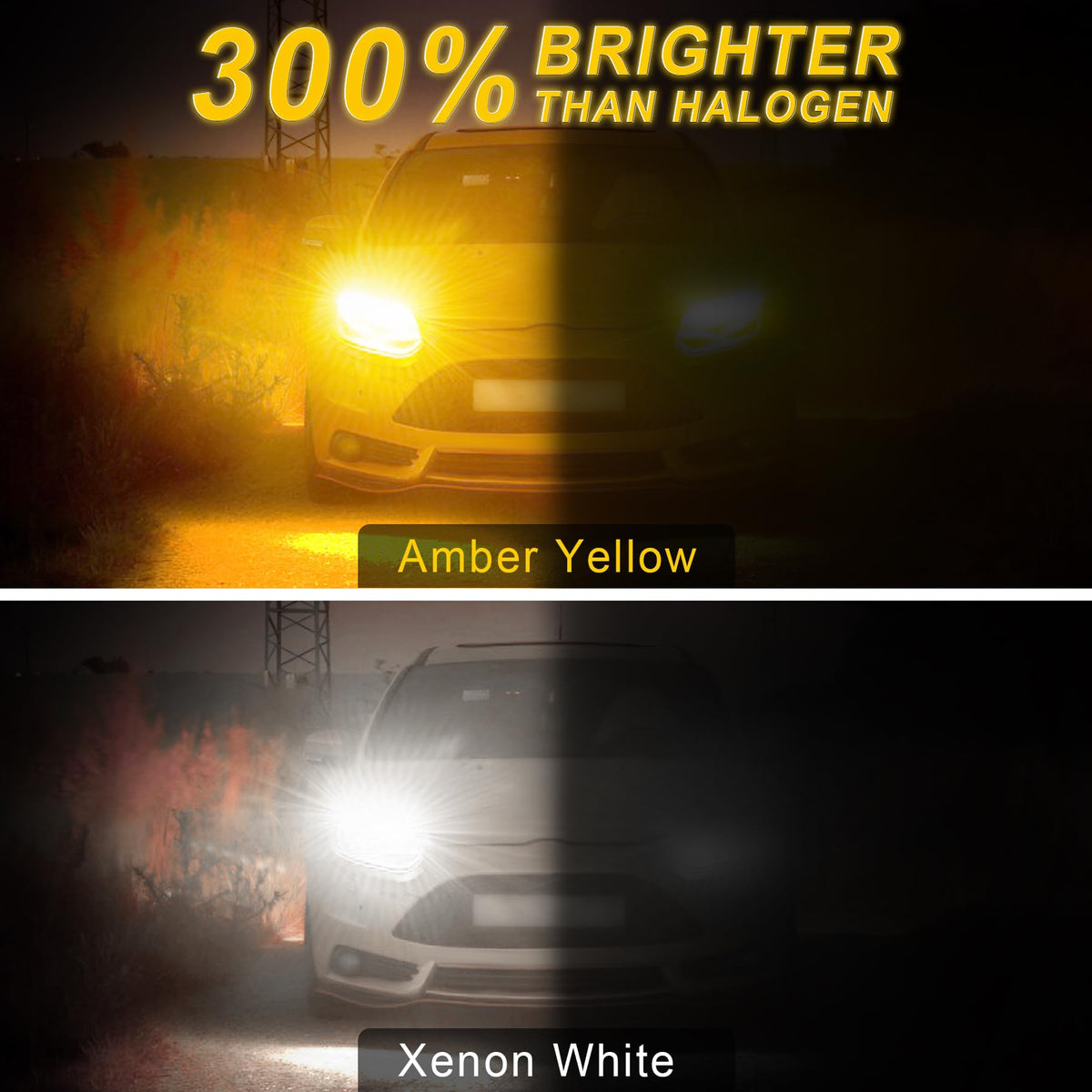iFunyLED installed in car showing crisp white daytime running benefit