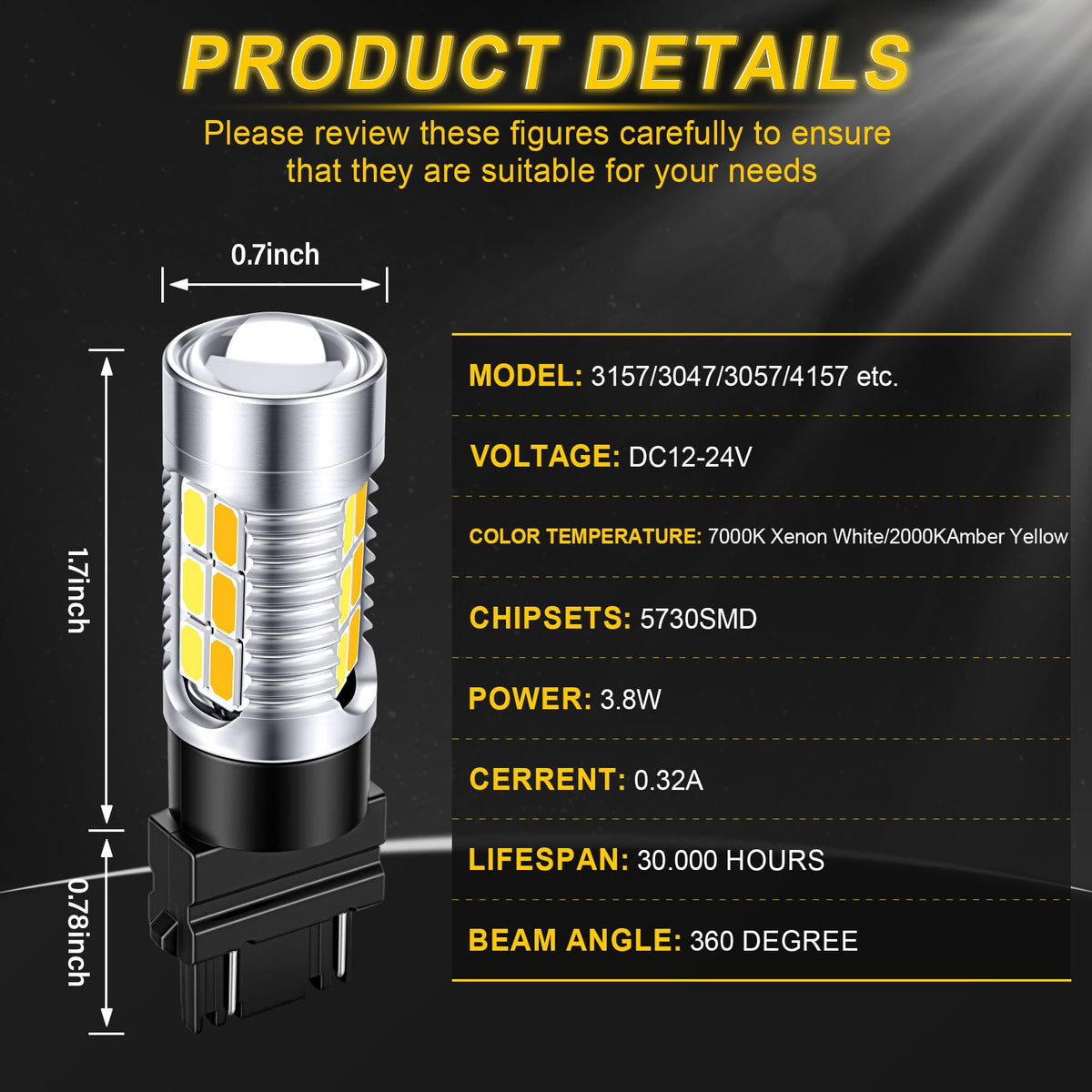iFunyLED beside standard bulb showing size and replacement ease