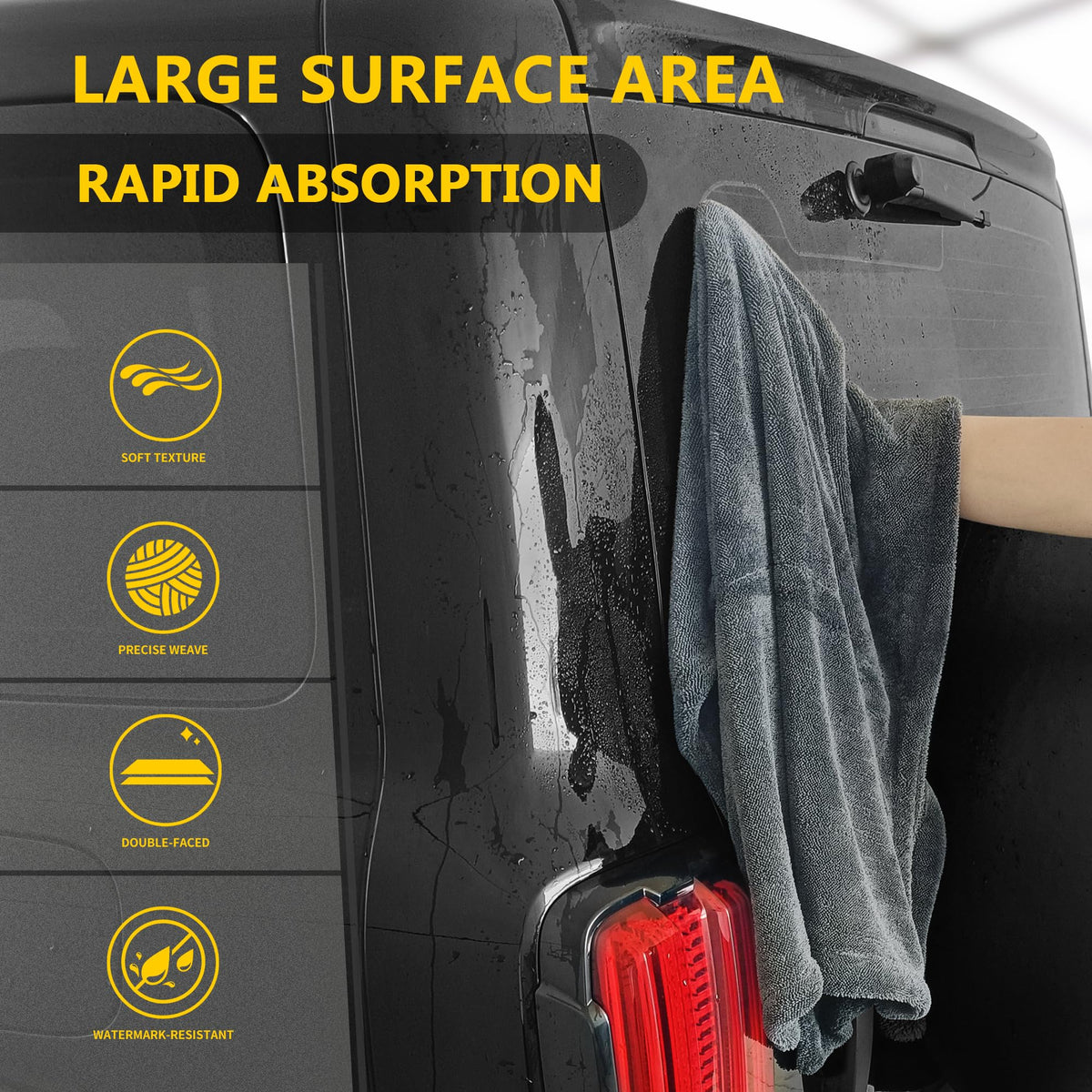IFWIND folded towels in storage demonstrating space-saving and readiness benefit