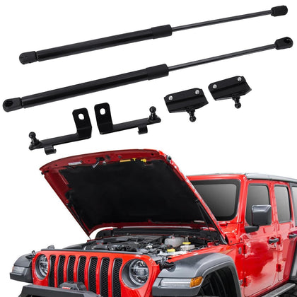 IFYKIM front view installed on Jeep showing secure hood lift and improved access