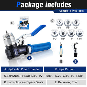 iGeelee expansion head installed on tube illustrating clean, uniform flaring without extra fittings