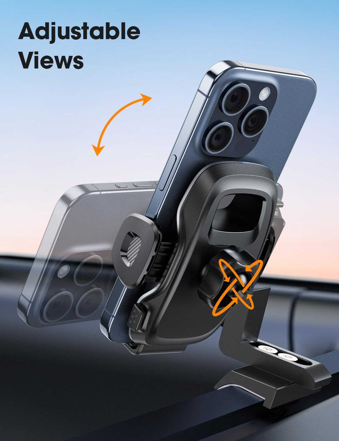 iGoevo close-up of adjustable metal base highlights durable stability