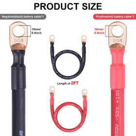 iGreely close-up of pre-crimped 3/8" ring terminal showing secure connection benefit
