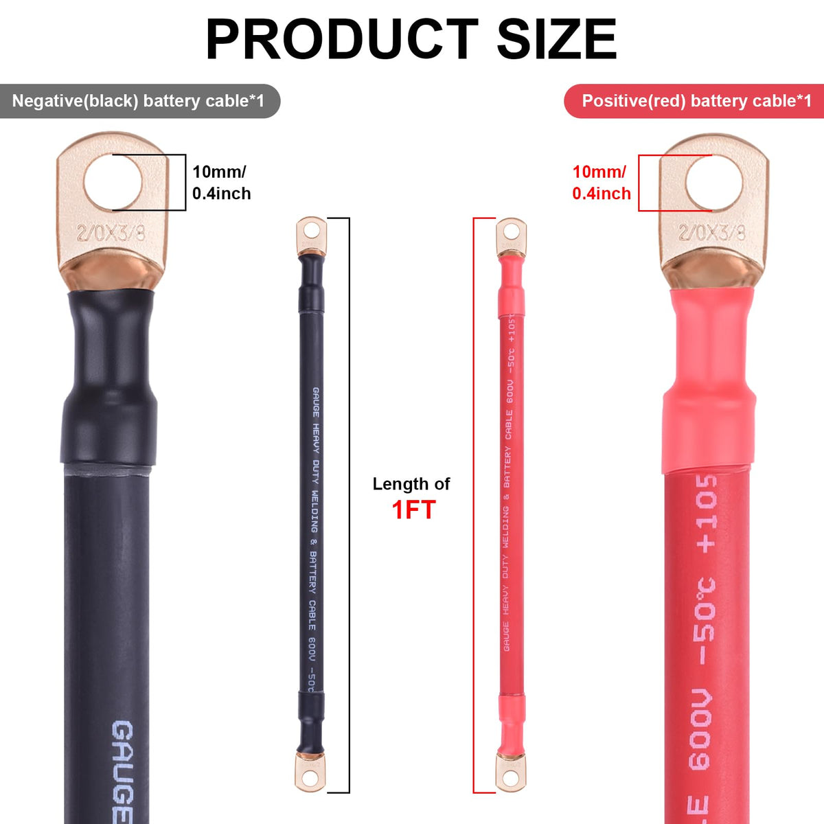 iGreely close-up of 3/8" copper lug demonstrating corrosion-resistant solid termination and secure contact