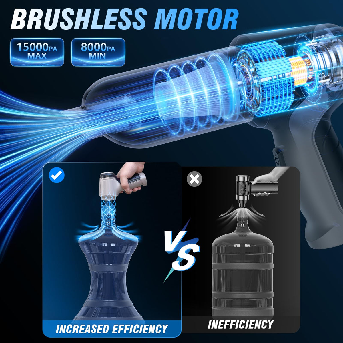 IHE accessory set with nozzles and brush for versatile targeted cleaning benefit