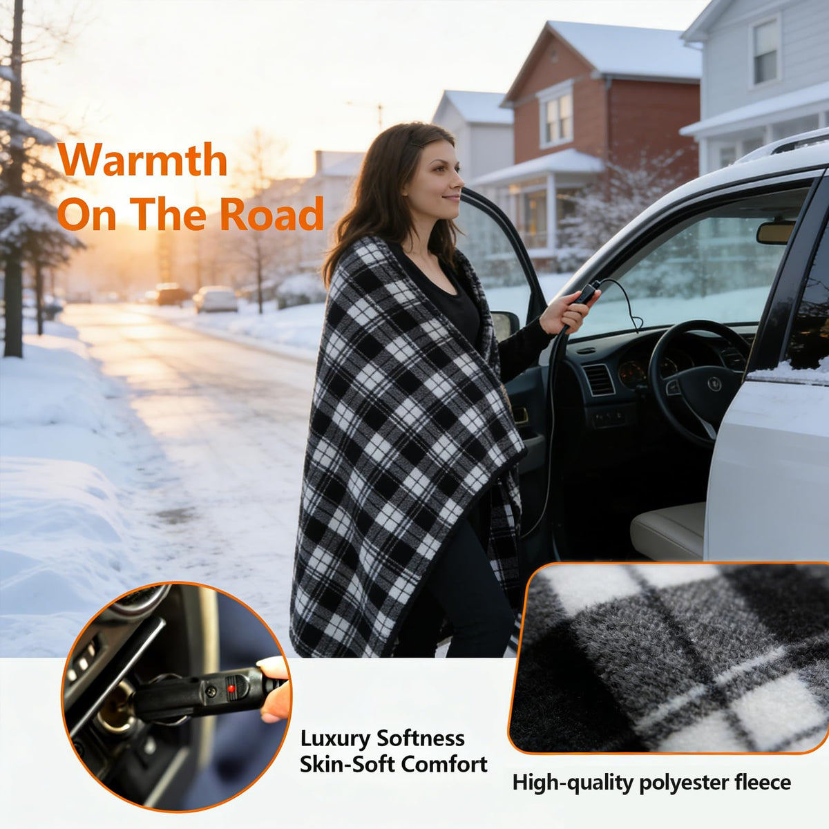 IHEALTHCOMFORT fleece texture close-up highlights soft insulating comfort