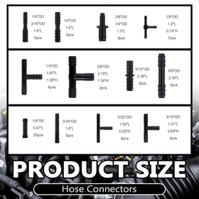 IHOTDER assortment of 64 connectors highlighting fit versatility benefit