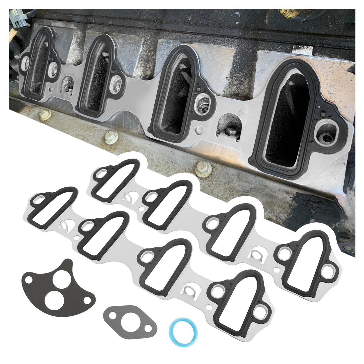 IHOTDER front view of gasket set showing ready-to-install packaging and fit compatibility benefit