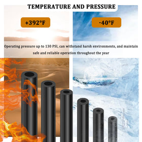 IHOTDER hoses next to ruler for scale, shows accurate lengths