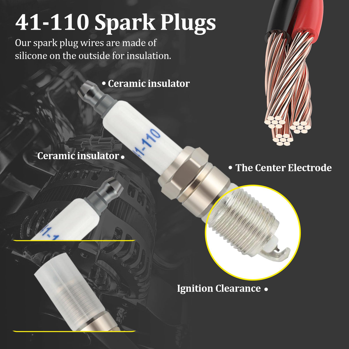 IHOTDER spark plug wire boot connection close-up ensuring secure fit
