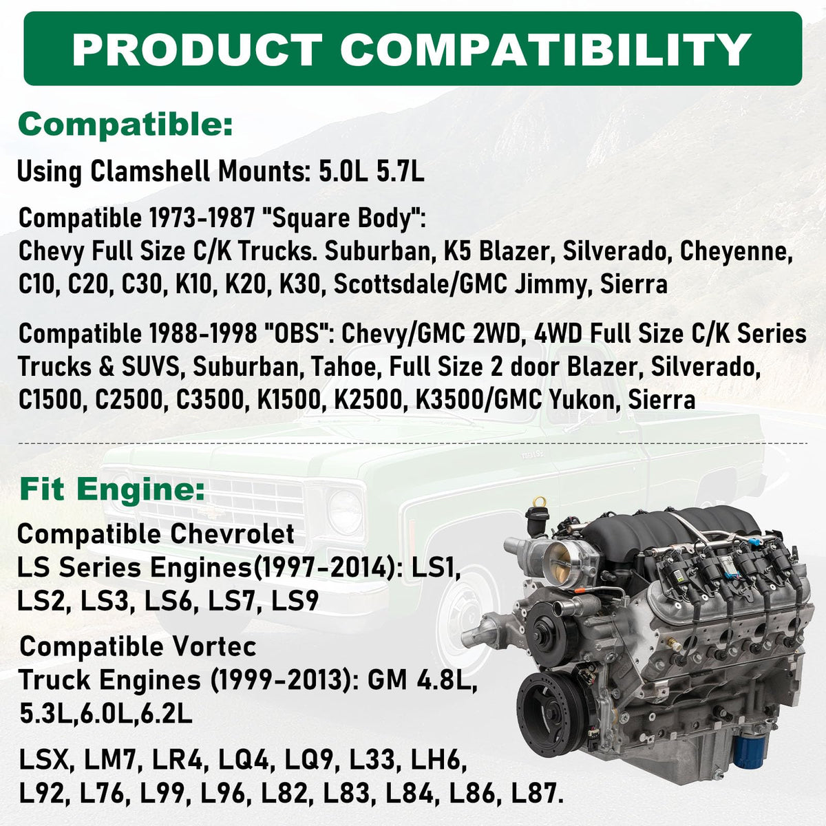 IHOUMEX mounted in engine bay of OBS truck demonstrating compatibility benefit
