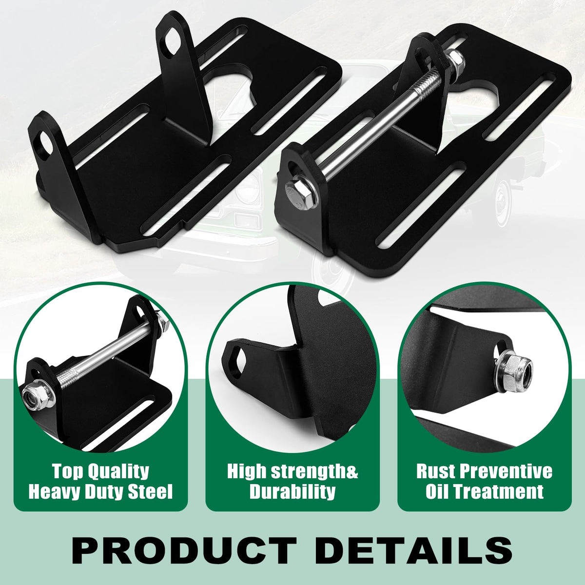 IHOUMEX steel and powder-coat finish detail resisting rust benefit