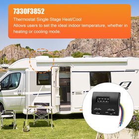 IHOUMEX thermostat mounted on RV interior demonstrating user-friendly control benefit