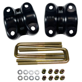 iiLentes front view of U-bolt plate package showing complete kit and fitment benefits