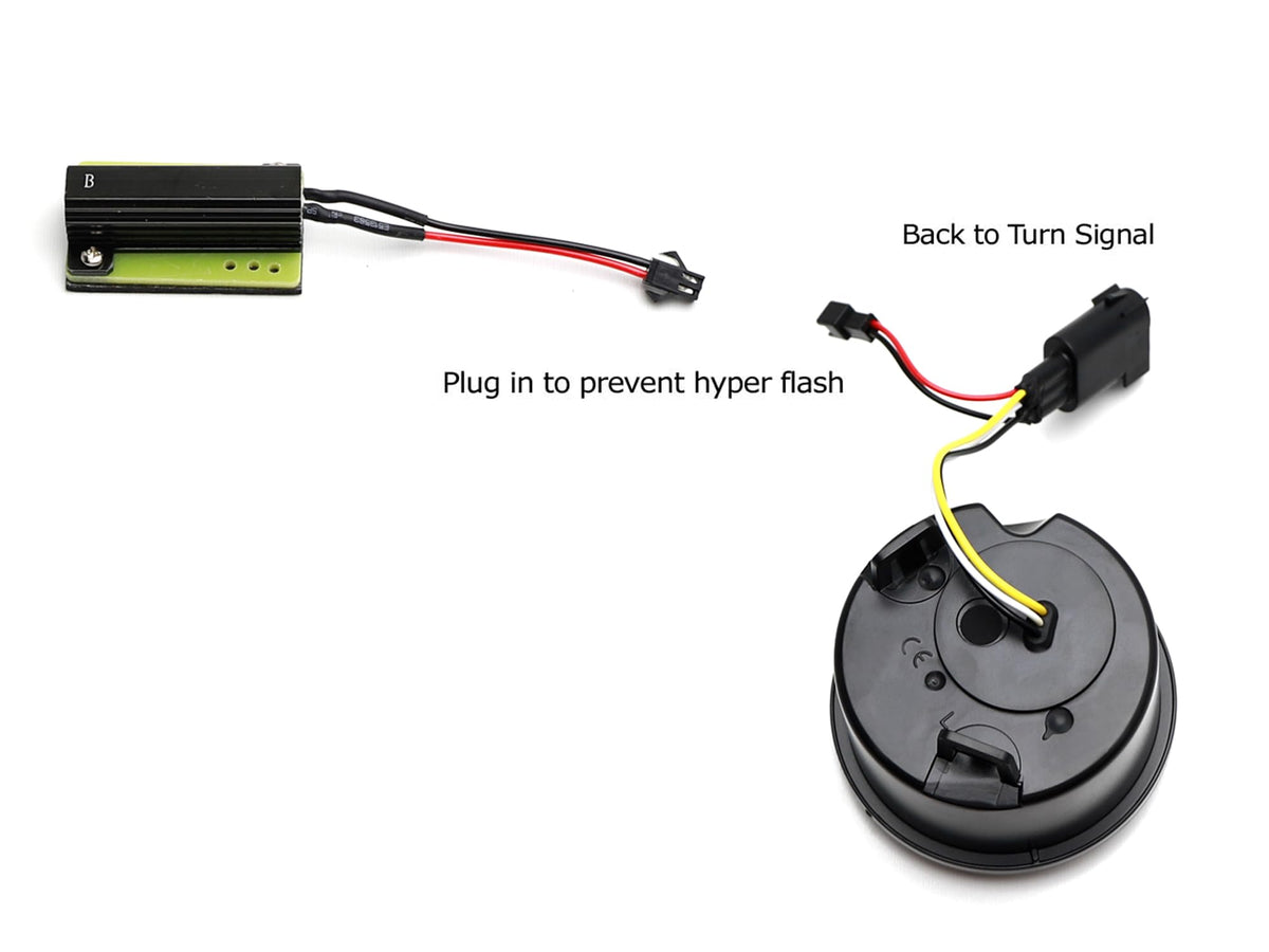iJDMTOY installation scene with wiring and resistor for correct hookup