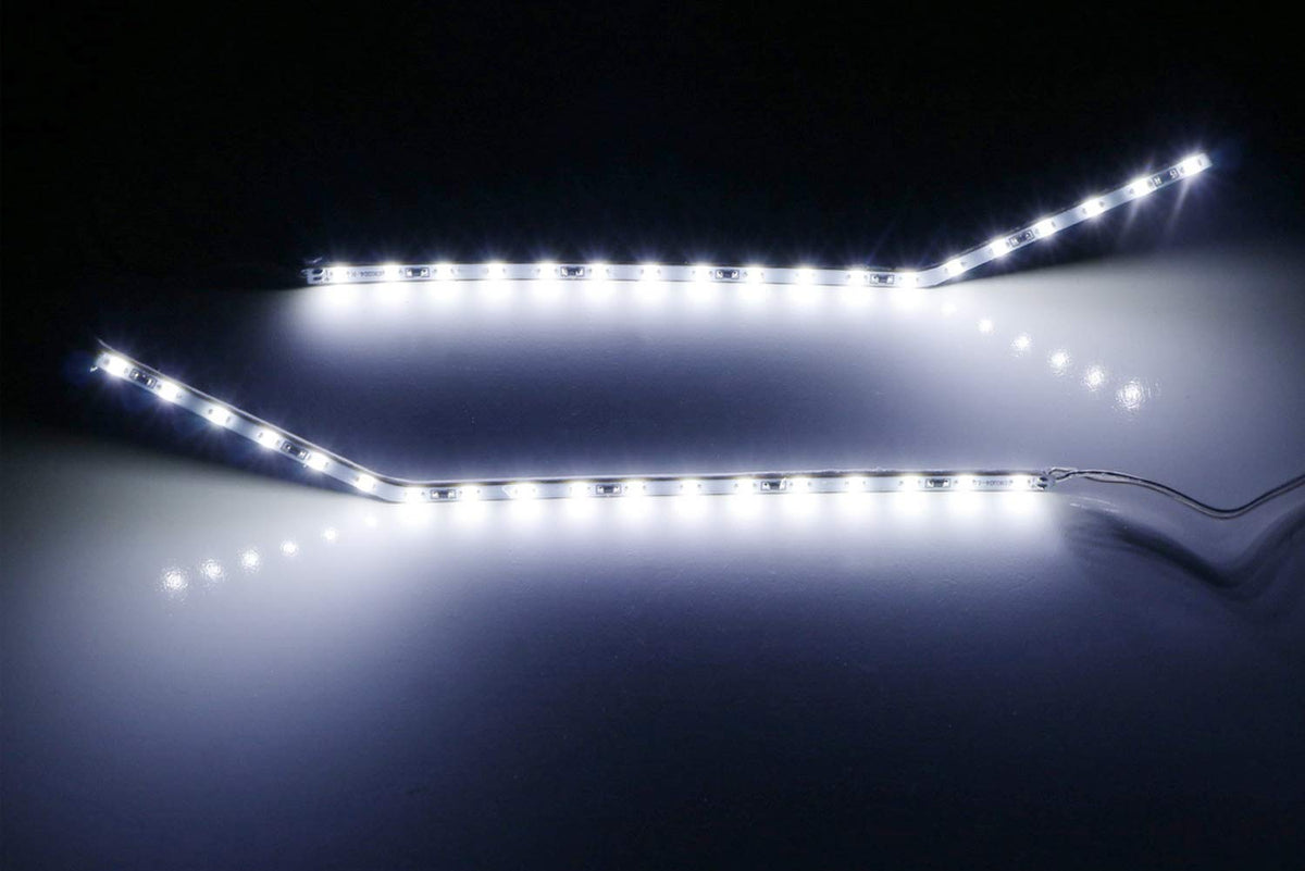 iJDMTOY installed kit at night illuminating F-Series letters for improved visibility