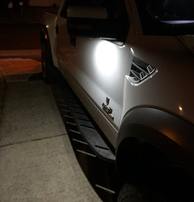 iJDMTOY installed on Ford F-150 mirror showcasing direct-fit convenience