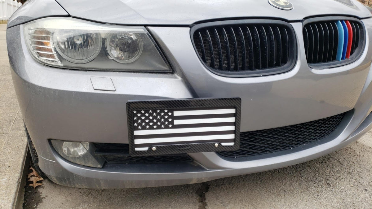 iJDMTOY lifestyle photo of BMW front with plate relocated adding sporty look