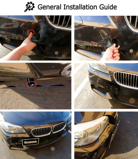 iJDMTOY installed on BMW E92 side angle showing sensor clearance benefit