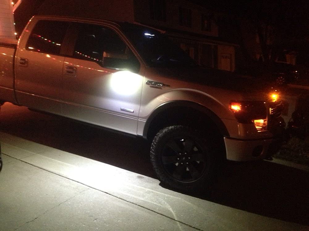 iJDMTOY bright white projection on pavement improving curb visibility