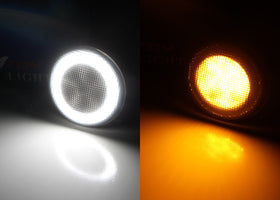 iJDMTOY smoked lens close-up highlighting dark finish and crisp LED contrast