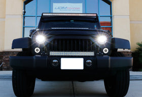 iJDMTOY white halo lit at night demonstrating bright DRL visibility