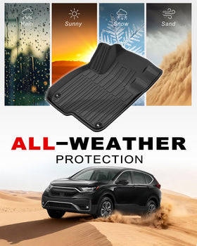 IKABEVEM raised edge detail trapping slush and mud effectively