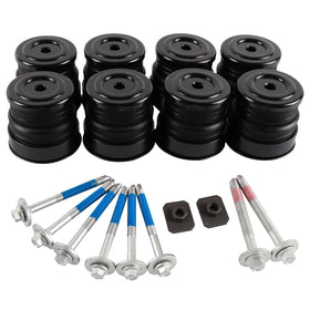 iKer front packaging showing complete body mount kit and improved durability