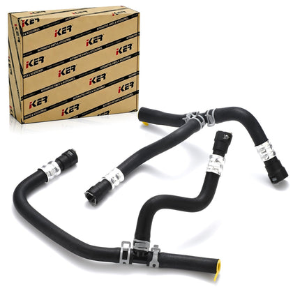 iKer heater hose front assembly showing full kit and fit benefits