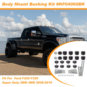 iKer body mount installed on F350 frame demonstrating secure cab alignment