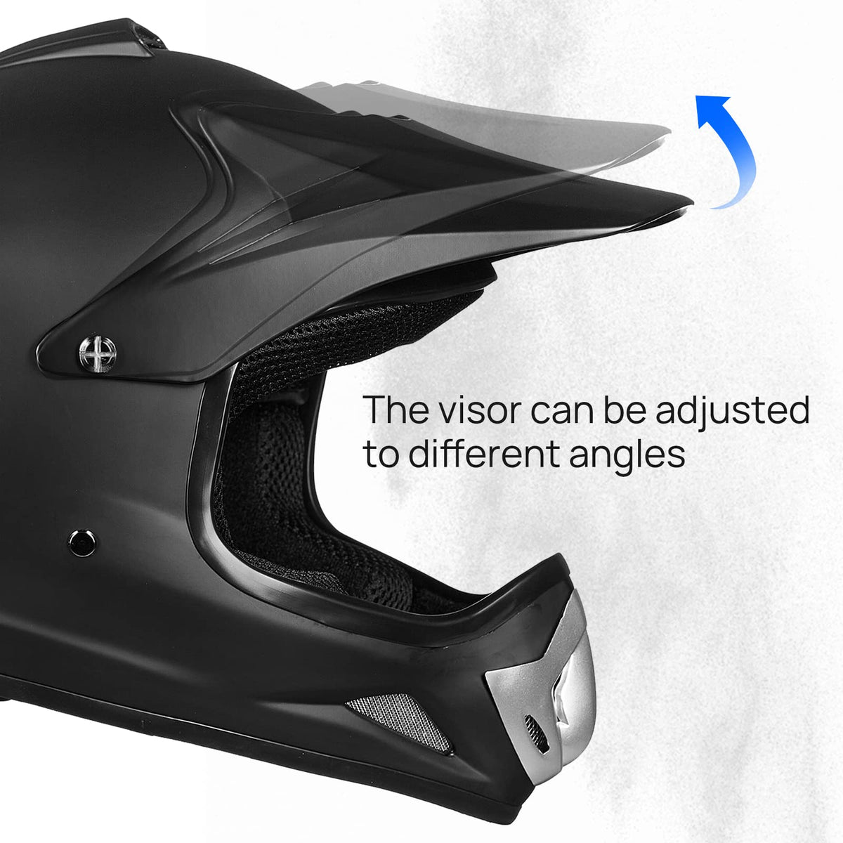 ILM BLD-818 chin strap fastened with quick-release buckle for secure fit