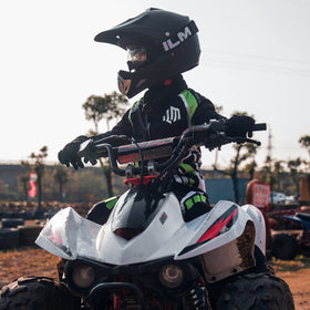 ILM BLD-818 worn by youth rider on dirt trail demonstrating real-world use