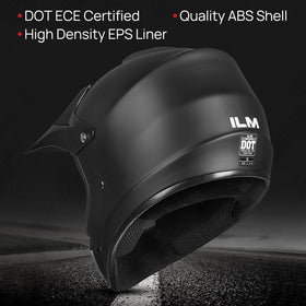 ILM BLD-818 side profile displaying adjustable sun visor for glare reduction