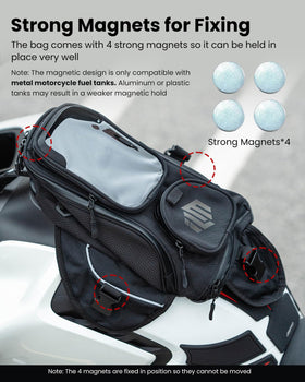 ILM short straps and buckles secured to bike frame for improved bag stability