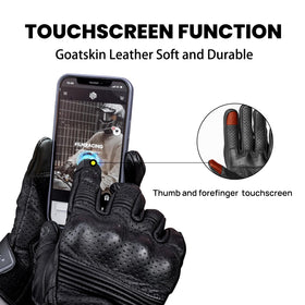 ILM DN01 perforated goatskin texture detail offering improved ventilation