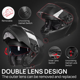 ILM dual visors detail showing clear outer shield and internal sun visor
