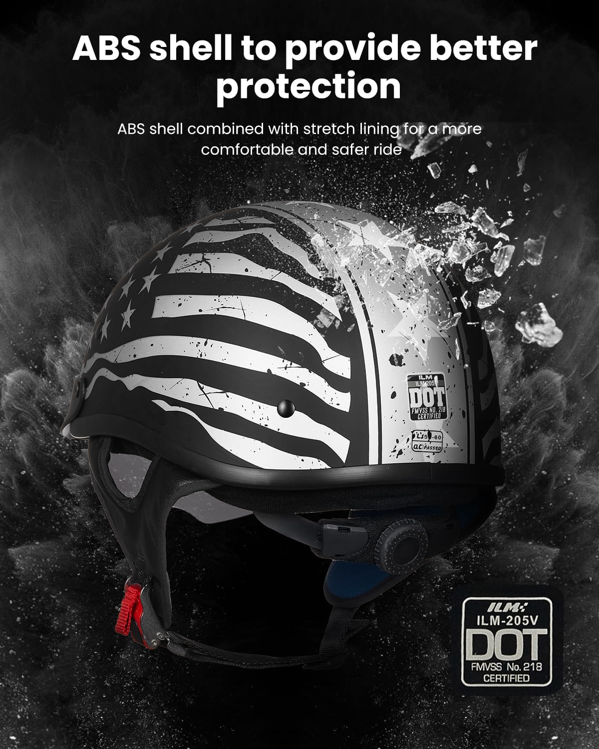 ILM helmet side profile highlighting shell shape and stylish look