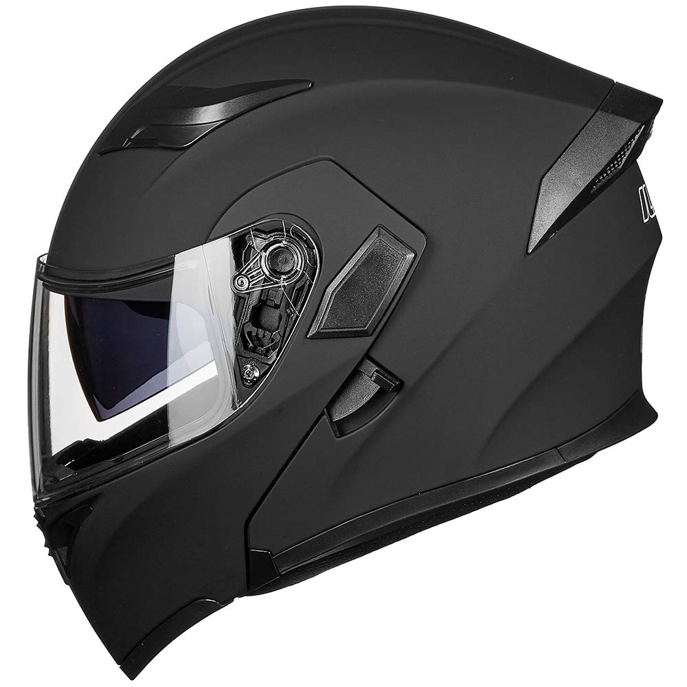 ILM helmet with flip-up chin bar demonstrating modular convenience