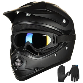 ILM helmet front matte black showing secure protection and style