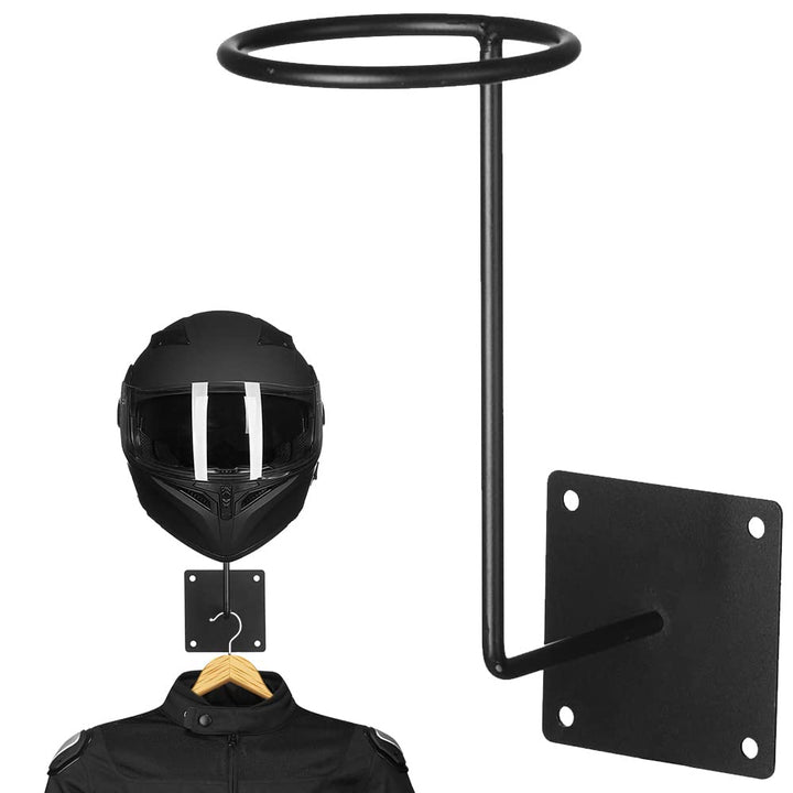 ILM helmet holder front view showing compact storage and neat organization